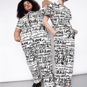 Wildfang Essential High-waisted Coveralls “Pretty Handsome” Large NWT